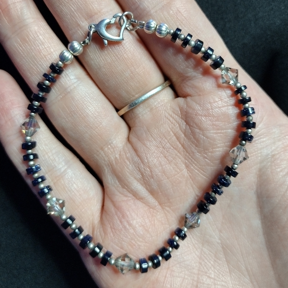 Silver 925 And Crystal Sparkly Bracelet